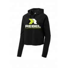 Rebel Strength & Performance Sport-Tek ® Ladies PosiCharge ® Tri-Blend Wicking Fleece Crop Hooded Pullover